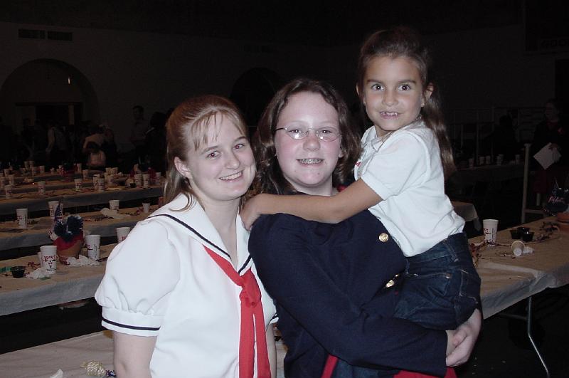 DSC04443.JPG - 2001 - Texas Girls' Choir Appreciation Dinner - Big Sister Kristen, Stephanie & Little Sister Marla